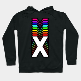 Rainbow Letter, X Hoodie